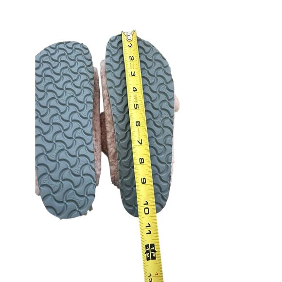 Birkenstock Papillio Sandals Teddy Pink Arizona Big Buckle Shearling EU 40/US 9 - Picture 8 of 9